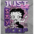 thumbnail image 2 of Kanji Style Cartoon Just Say Boop Zip Hoodie Sweatshirt Women Brisco Brands S, 2 of 5