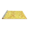thumbnail image 2 of Ahgly Company Machine Washable Indoor Square Abstract Yellow Contemporary Area Rugs, 6' Square, 2 of 4