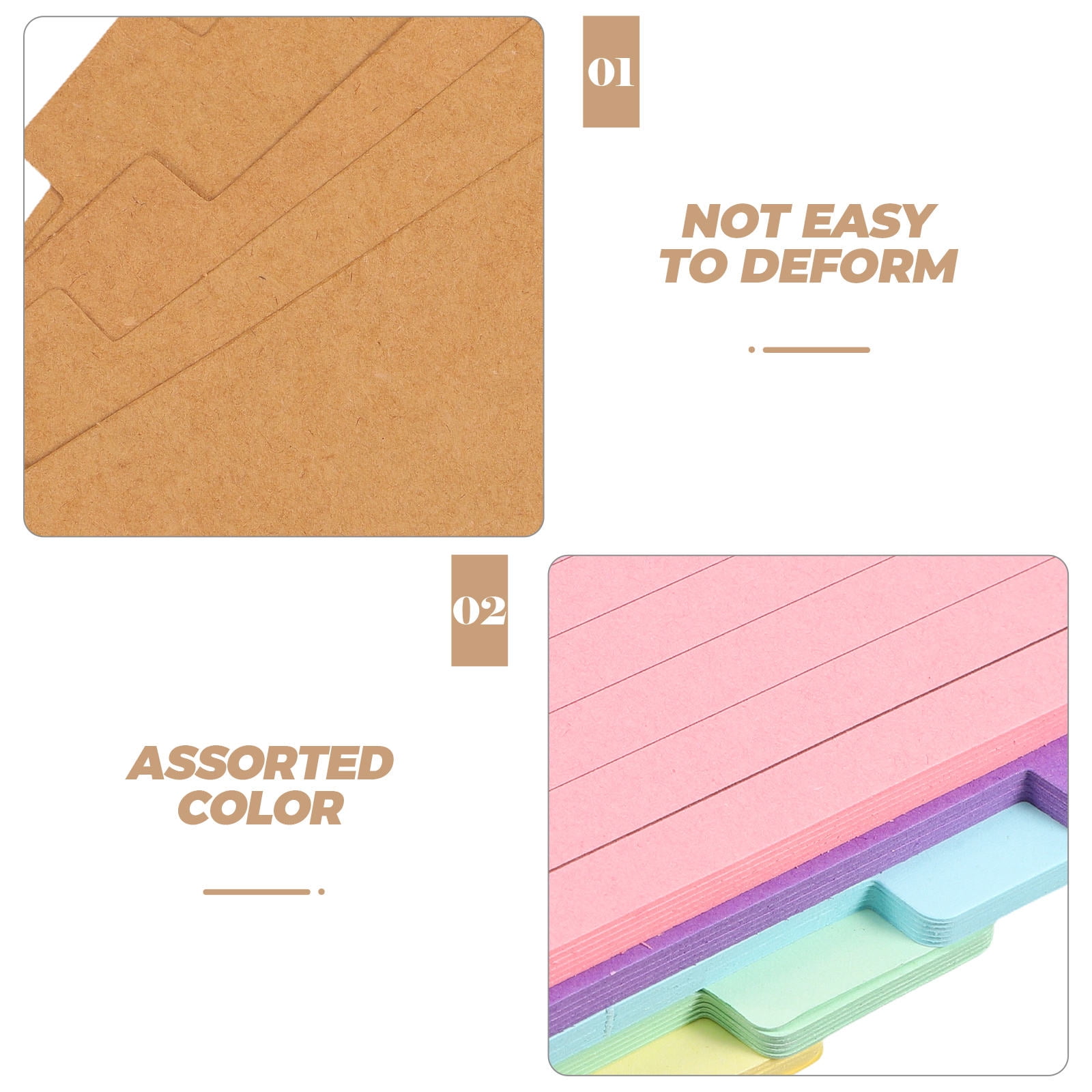 OULII 1 Set Flash Card Holders Plastic Index Card Holders Card Organizer Index Card Box Recipe Card Box Business Card Organizer with Divider for Home Office