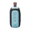 thumbnail image 3 of JBL Go 4 - Altavoz Bluetooth ultraportátil, resistente al agua y al polvo, sonido Big Pro con graves potentes, batería incorporada de 7 horas, fabricado en parte con materiales reciclados (negro y nar, 3 of 5