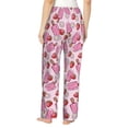 thumbnail image 3 of Xecao Strawberry Popsicle Women's Straight Lounge Pajama Pants: The Epitome of Relaxed Sleepwear, 3 of 9
