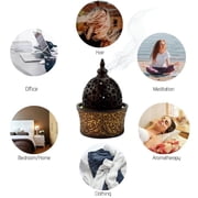 Calligraphy Style Closed Incense Bakhoor Burner - Black
