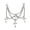 B, variant on Gothic Heart Butterfly Tassel Bag Charm Chain | Punk Y2K Alloy Purse Wallet Keychain Hanger