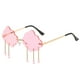 thumbnail image 2 of Gafas de sol UV400 de Retro Fashion Rosado Gafas de sol en la nube sin montura, 2 of 8
