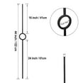 thumbnail image 5 of Wemily 8 Pack Iron Balusters for Staircase,Hollow Single Ring Stair Balusters 1/2" Square Iron Balusters with 16 Swivel Shoes, 5 of 6