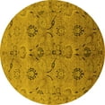 thumbnail image 1 of Ahgly Company Indoor Round Oriental Yellow Industrial Area Rugs, 3' Round, 1 of 4