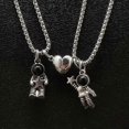 thumbnail image 2 of Couple Astronaut Pendants, Magnetic Couple Pendants Vintage Necklace Valentine's Day Gift (Proximity Will Attract) 3 Love 1, 2 of 4