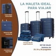 thumbnail image 2 of Set de 3 Maleta Fly & Trip Sidney 20, 24 y 28 Con 4 Ruedas Color Azul, 2 of 8