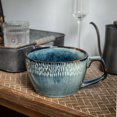 thumbnail image 7 of Oversized Coffee Mug: 24 oz Large Ceramic Mug with Handle, 700 ml Porcelain Coffee Cup for Tea, Latte, Hot Cocoa, Cereal, and Soup (Starry Sky), 7 of 7