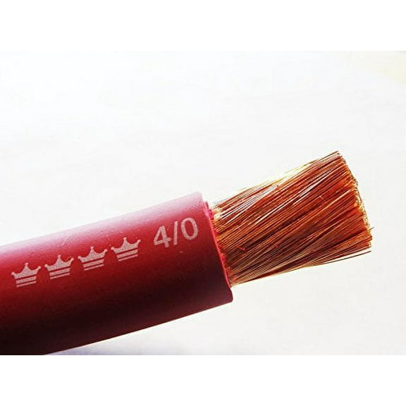75' 4/0 EXCELENE WELDING BATTERY CABLE RED USA MADE 600V COPPER