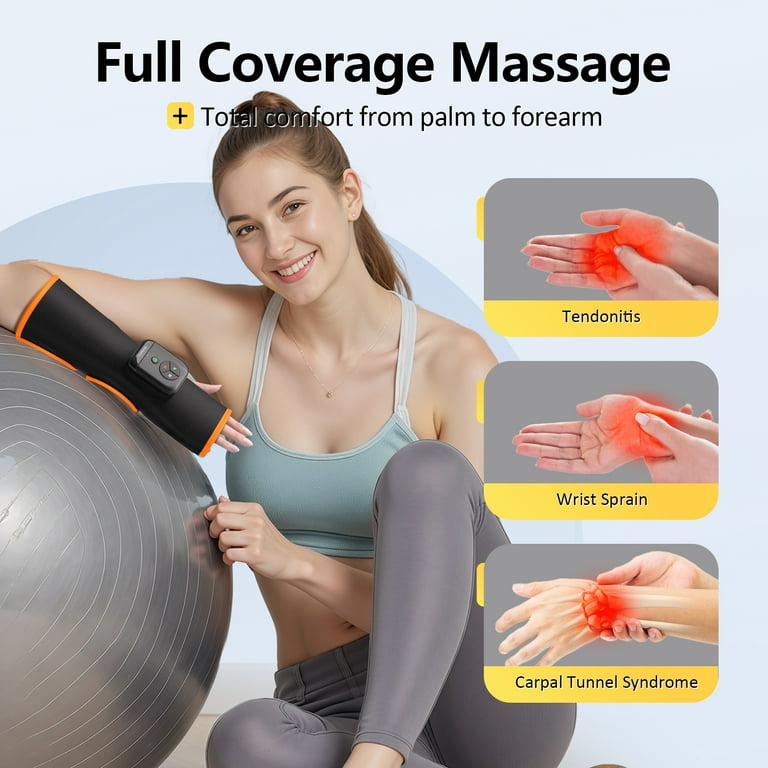 Comfytemp Hand Massager with Compression and Heat, Cordless Wrist