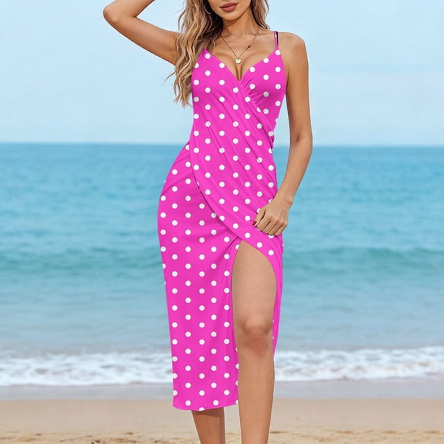 TaTaai Women Solid Color Sheer Chiffon Beach Cover Up Wrap Sarong Long Skirt with Tie Waist Lightweight Flowy Dress for Swimwear Vacation Pool Party Wear Gift