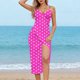 thumbnail image 1 of TaTaai Women Solid Color Sheer Chiffon Beach Cover Up Wrap Sarong Long Skirt with Tie Waist Lightweight Flowy Dress for Swimwear Vacation Pool Party Wear Gift, 1 of 9