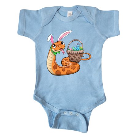 

Inktastic Easter Cute Snake with Basket and Bunny Ears Gift Baby Boy or Baby Girl Bodysuit