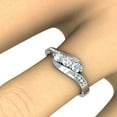 thumbnail image 2 of Dazzlingrock Collection 0.50 Carat (ctw) 10k Round Diamond Swirl Engagement 3 Stone Bridal Ring 1/2 CT, White Gold, Size 5.5, 2 of 3