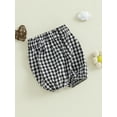 thumbnail image 3 of Nygoyerh Baby Girls Bloomers Shorts Plaid Print Elastic Waist Ruffled Detail Short Pants Infant Clothing 3M 6M 9M 12M 18M 24M, 3 of 7