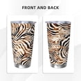 thumbnail image 3 of Picia Watercolor Zebra Pattern 20 oz Tumbler Stainless Steel Vacuum Insulated Coffee Ice Cup Double Wall Travel Flask Dual Lid Water Bottle, Eco-friendly Car Cup-Straw Three-piece Set, 3 of 8