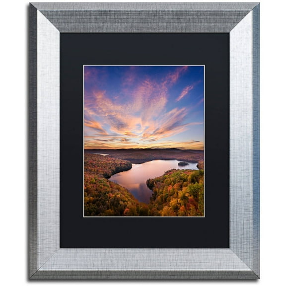Trademark Fine Art "View from the Ledge" Canvas Art by Michael Blanchette Photography Black Matte, Silver Frame