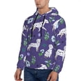 thumbnail image 3 of Rateoe Cute Dog Pattern Mens Hoodie, Pullover Hooded Sweatshirt, Kangaroo Pocket Hoodie Ideal for Daily Wear, Travel and Home-Large, 3 of 7