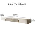thumbnail image 1 of Wall Hanging Cabinet With Two Solid Wood Drawers Rock Plate Countertop Round Corners White Tv Stands Living Room Furniture My Lux Decor Round, 1 of 10