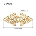 thumbnail image 2 of Cloak Clasp 2 Pairs Sew on Hooks and Eyes Vintage Flower Cape Buckle(Gold), 2 of 6