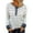 Blanc, variante sur TSADFHJI Hauts de Yoga pour Femmes Manches Courtes Tricotés Rayés à Boutons T-Shirt à Manches Longues pour Femmes P Blanc