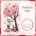 thumbnail image 2 of Red Heart Welcome Banner Buffalo Plaid Bow Love Backdrop Black Background Gold Polka Dots Heart Display for Front Door Decor Valentine's Day Party Housewarming Gift, 2 of 8
