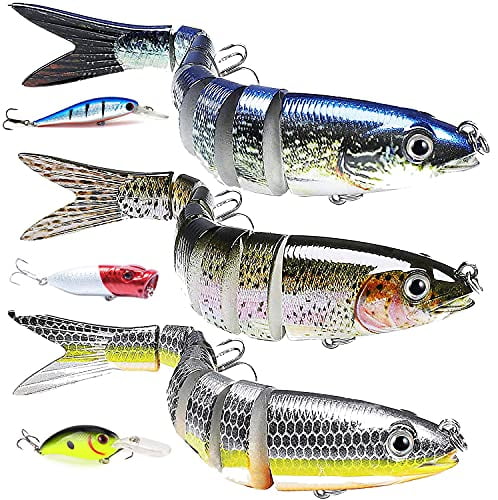 KDS Custom Slow Sinking Jointed 5" Multi Section Swimbait Pearl White