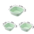 thumbnail image 2 of 6-Piece Vegetable Wash Basket Set - Double Layer Plastic Colander for Kitchen with Drain Holes | Stackable Fruit/Vegetable Strainer for Pasta, Berries, Salad | BPA-Free Dishwasher Safe, 2 of 7