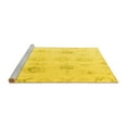 thumbnail image 2 of Ahgly Company Machine Washable Indoor Square Oriental Yellow Traditional Area Rugs, 4' Square, 2 of 4