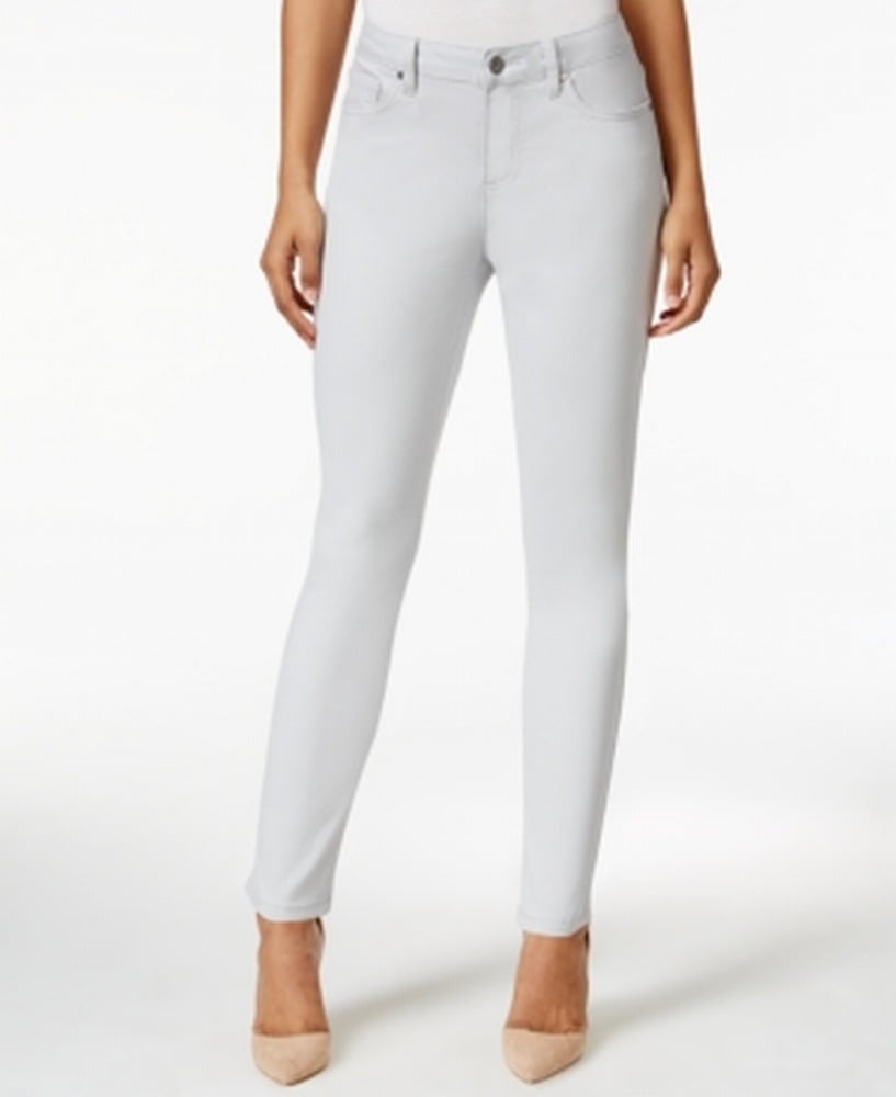 New 62361 Earl Jean Womens Gray Slit Knee Colored Wash Skinny Ankle