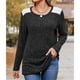 thumbnail image 5 of Camisas de Larga y Cuello Redondo para Mujer, Corte Holgado, Estilo Túnica Informal Elegante, Suéter, Ropa de Otoño e Invierno Negro S, 5 of 10