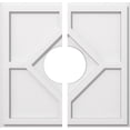 thumbnail image 2 of Ekena Millwork CMP20EY2-06000 20 Po. OD x 6 Po. ID Carré Embry Grade Architectural PVC Médaillon de Plafond Contemporain - 2 Pcs, 2 of 4