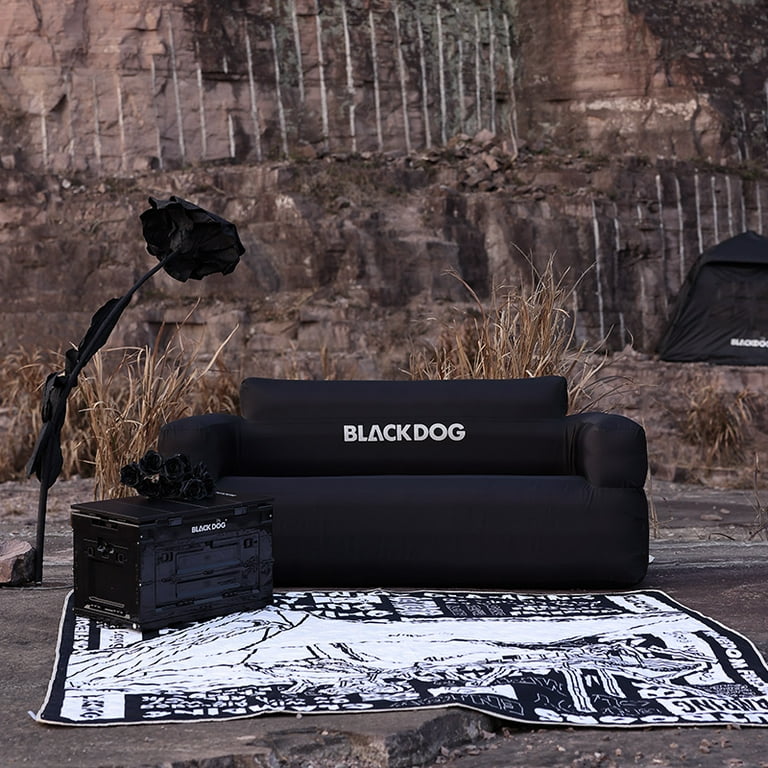 BLACKDOG, Inflatable Camping Sofa, Portable Air Couch with Build