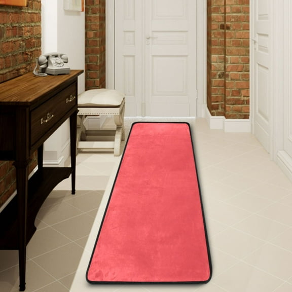 Ryvnso Bright Red Hallway Runner Rugs Floor Carpet Non Slip Entryway Mat 2' x 6'