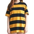 thumbnail image 2 of Women Loosen Striped Round Neck Half Sleeve T-Shirt Casual Blouse Tops, 2 of 6