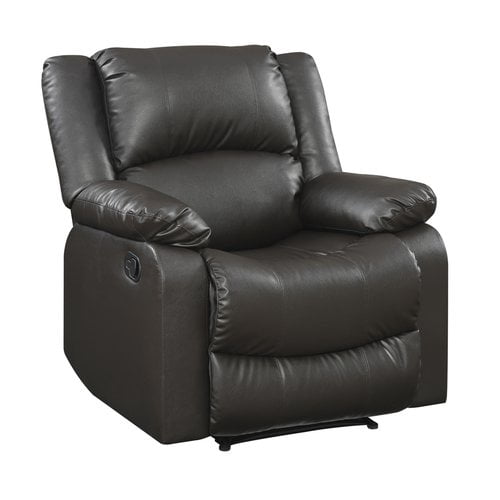 Relax-a-Lounger Warren Standard Manual Recliner, Brown Fabric