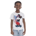 thumbnail image 4 of Mickey Mouse Toddler Boys Graphic Americana Crewneck Tee with Short Sleeves, Sizes 12M-5T, 4 of 4