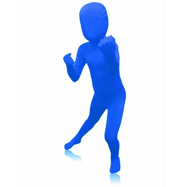 AltSkin Complet Spandex/Lycra Costume (Enfants S, Bleu)