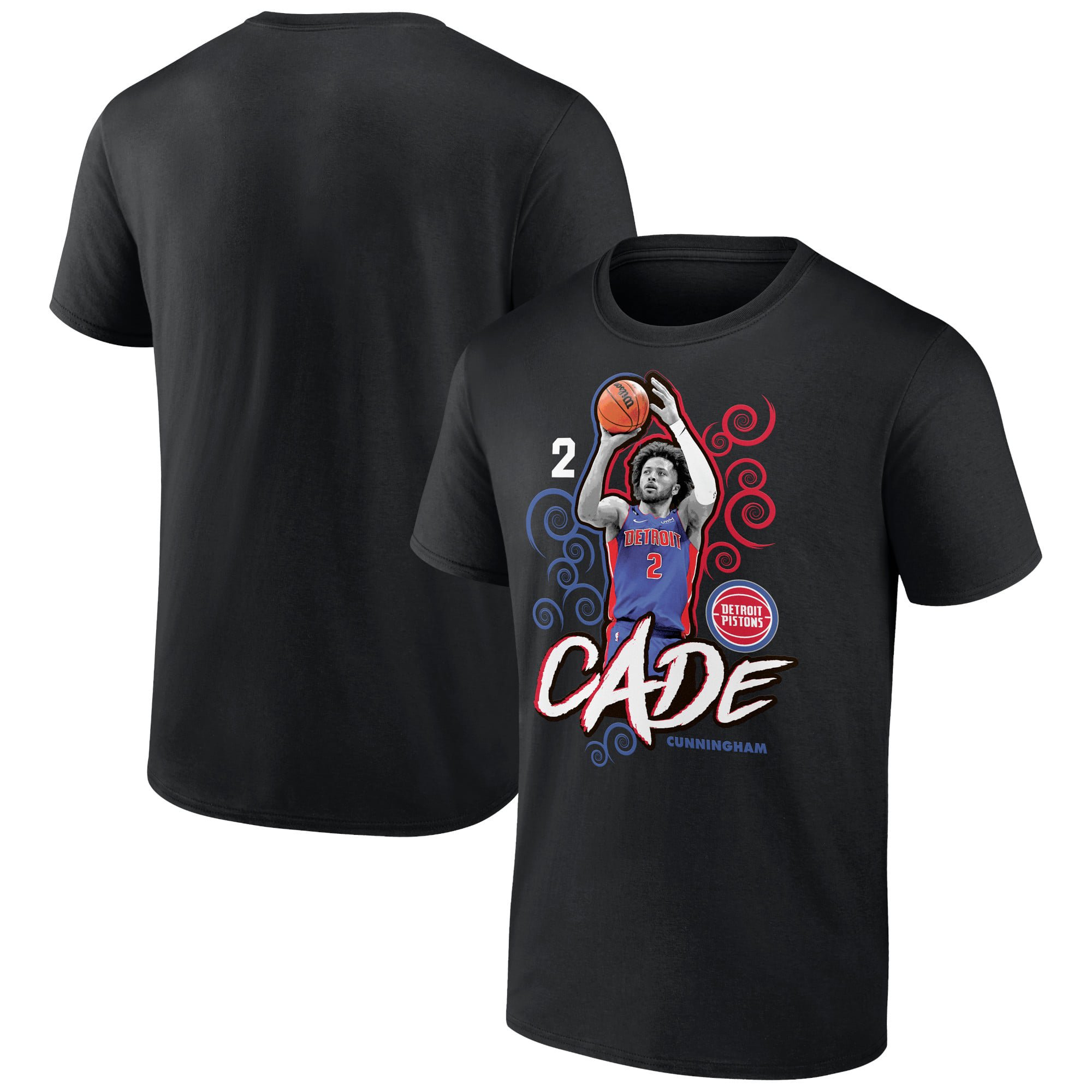 Men's Cade Cunningham Black Detroit Pistons Competitor T-Shirt