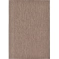 thumbnail image 1 of Unique Loom Solid Collection Casual Transitional Indoor and Outdoor Flatweave Area Rug, 8' x 11' 4", Light Brown/Brown, 1 of 10