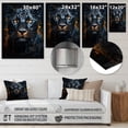 thumbnail image 4 of Designart "Blue Yellow Midnight Panther Inky II" Animals Metal Wall Art, 4 of 5