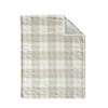 Parent's Choice Gray and White Plaid Blanket, 30" x 40", Unisex, Infant, Sherpa
