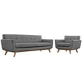 thumbnail image 2 of Modway Engage Armchair and Sofa Set of 2 in Expectation Gray, 2 of 6