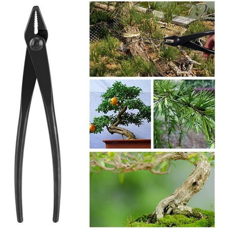 

Wewean Bonsai Pliers 200mm Black Manganese Steel Alloy Branch Pliers Bonsai Wire Plier with Round End for Safe Use Professional Grade Gardening Tool Bonsai Tools Bonsai Supplies Black T1307