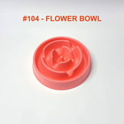 Alpha Dog Series Fun Slow Feeder Bowl - FLOWER (PINK)