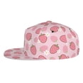 thumbnail image 3 of Balery Baseball Cap Flat Bill Hats for Men Adjustable Size for Running Workouts and Outdoor Activities All Seasons Dad Hat(Strawberries ), 3 of 9