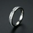 thumbnail image 4 of Stainless Steel AAA Princess CZ Band Men Women's Silver Rose Gold Ring Size 6-11, 4 of 6