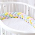 thumbnail image 2 of Almohada de cama trenzada de cuatro hebras con bolas de nudo largo tejidas, tira anticolisión para niños, 2 of 2