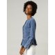 thumbnail image 4 of Chaqueta de mezclilla Allegra K con cuello redondo y botones para mujer Azul claro M, 4 of 6